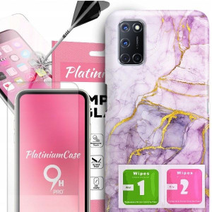 ETUI 2MM +szkło 9H do OPPO A92 Glamour Top Wzory