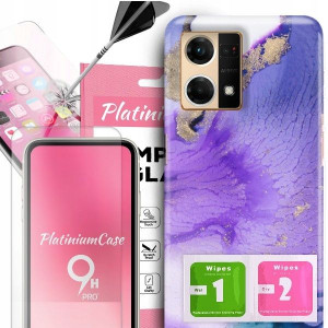 ETUI 2MM +szkło 9H do OPPO RENO 7 4G Glamour Wzory