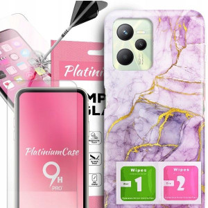 ETUI 2MM +szkło 9H do REALME C35 Glamour Top Wzory