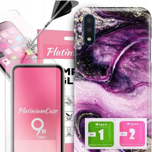 ETUI 2MM +szkło 9H do SAMSUNG A01 Glamour Wzory