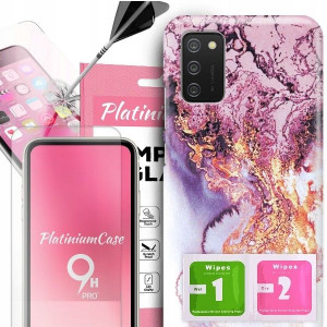 ETUI 2MM +szkło 9H do SAMSUNG A02S Glamour Wzory