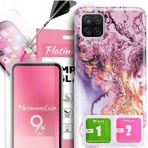 ETUI 2MM +szkło 9H do SAMSUNG A12 Glamour Wzory