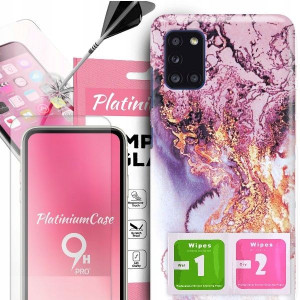 ETUI 2MM +szkło 9H do SAMSUNG A31 Glamour Wzory