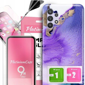 ETUI 2MM +szkło 9H do SAMSUNG A32 4G Glamour Wzory