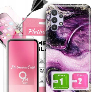 ETUI 2MM +szkło 9H do SAMSUNG A32 5G Glamour Wzory