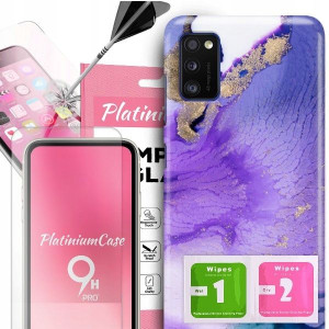 ETUI 2MM +szkło 9H do SAMSUNG A41 Glamour Wzory