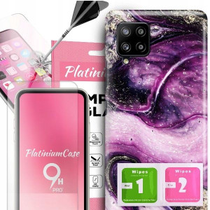 ETUI 2MM +szkło 9H do SAMSUNG A42 5G Glamour Wzory