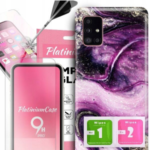 ETUI 2MM +szkło 9H do SAMSUNG A51 5G Glamour Wzory