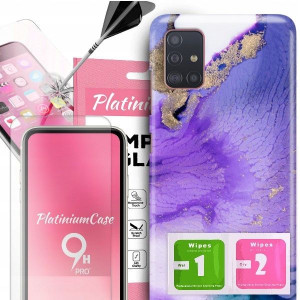 ETUI 2MM +szkło 9H do SAMSUNG A51 Glamour Wzory
