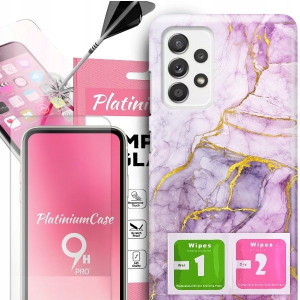 ETUI 2MM +szkło 9H do SAMSUNG A52 4G Glamour Wzory