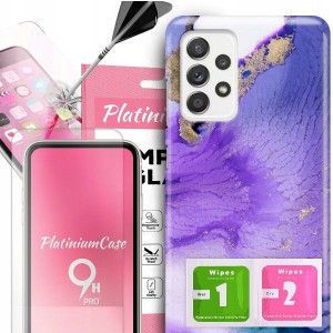 ETUI 2MM +szkło 9H do SAMSUNG A52 5G Glamour Wzory