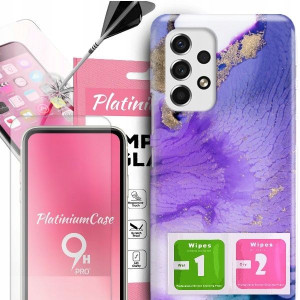 ETUI 2MM +szkło 9H do SAMSUNG A53 5G Glamour Wzory