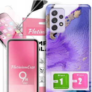 ETUI 2MM +szkło 9H do SAMSUNG A72 5G Glamour Wzory