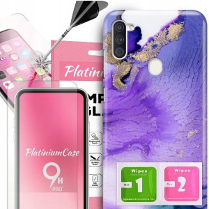 ETUI 2MM +szkło 9H do SAMSUNG M11 Glamour Wzory