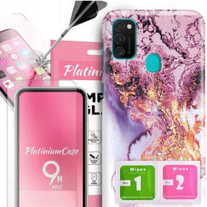 ETUI 2MM +szkło 9H do SAMSUNG M21 Glamour Wzory