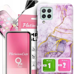 ETUI 2MM +szkło 9H do SAMSUNG M22 4G Glamour Wzory