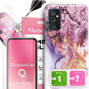 ETUI 2MM +szkło 9H do SAMSUNG M52 5G Glamour Wzory