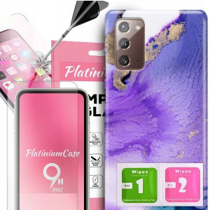 ETUI 2MM +szkło 9H do SAMSUNG NOTE 20 Glam Wzory