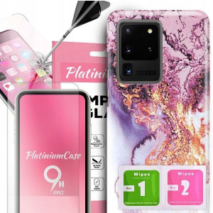 ETUI 2MM +szkło 9H do SAMSUNG S20 ULTRA Glam Wzory