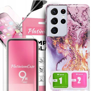 ETUI 2MM +szkło 9H do SAMSUNG S21 ULTRA Glam Wzory