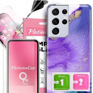 ETUI 2MM +szkło 9H do SAMSUNG S30 ULTRA Glam Wzory