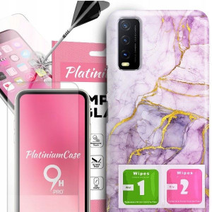 ETUI 2MM +szkło 9H do VIVO Y20s Glamour Top Wzory