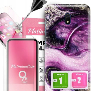ETUI 2MM +szkło 9H do XIAOMI REDMI 8A Glam Wzory