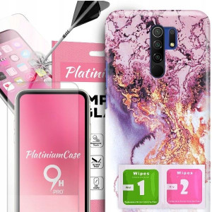 ETUI 2MM +szkło 9H do XIAOMI REDMI 9 Glamour Wzory
