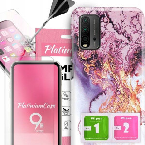 ETUI 2MM +szkło 9H do XIAOMI REDMI 9T Glam Wzory