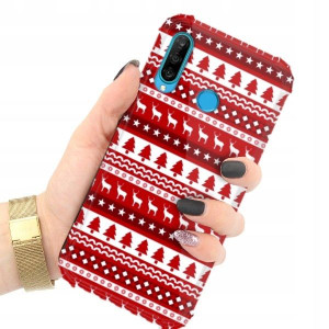 ETUI ANTI-SHOCK do HUAWEI P30 LITE Christmas Wzory