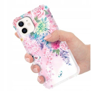 ETUI ANTI-SHOCK do IPHONE 12 Kwiaty Damskie Wzory