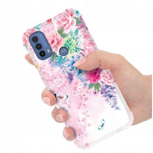 ETUI ANTI-SHOCK do MOTOROLA E30 Kwieciste Wzory