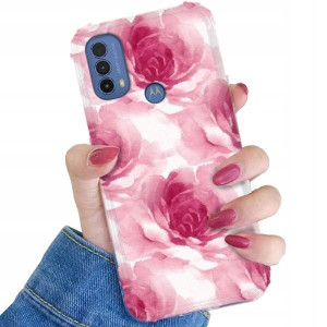 Etui ANTI-SHOCK do MOTOROLA E40 Kolor Pastel Wzory