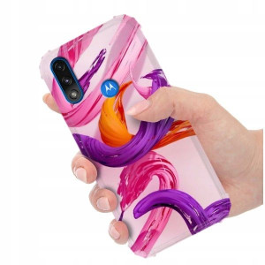 ETUI ANTI-SHOCK do MOTOROLA E7i POWER Kwiaty Wzory