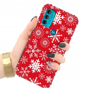 ETUI ANTI-SHOCK do MOTOROLA G71 5G Christmas Wzory
