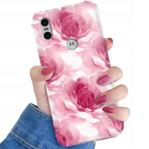 Etui ANTI-SHOCK do MOTOROLA ONE Kolor Pastel Wzory