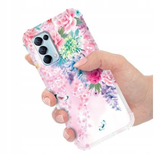 ETUI ANTI-SHOCK do OPPO RENO 5 PRO 5G Kwiaty Wzory