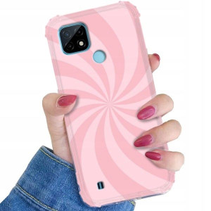 Etui ANTI-SHOCK do REALME C21 Kolor Pastel Wzory