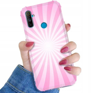 Etui ANTI-SHOCK do REALME C3 Kolorowe Pastel Wzory