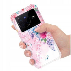 ETUI ANTI-SHOCK do VIVO X80 Kwiaty Damskie Wzory