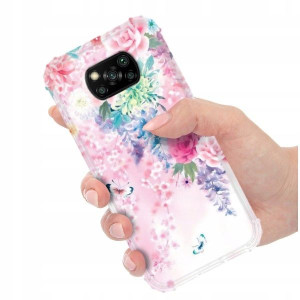 ETUI ANTI-SHOCK do XIAOMI POCO X3 NFC Kwiaty Wzory