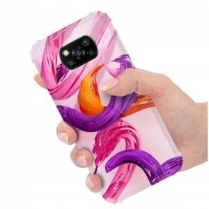 ETUI ANTI-SHOCK do XIAOMI POCO X3 PRO Kwiaty Wzory