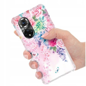 ETUI ANTISHOCK do HUAWEI HONOR 50 PRO Kwiaty Wzory