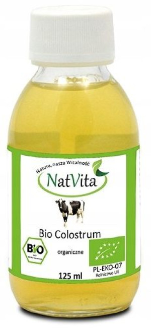 Natvita Colostrum BIO 125ml siara z mleka krowiego