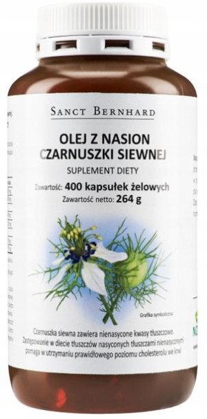 Sanct Bernhard Olej z Czarnuszki Kapsułki 400szt