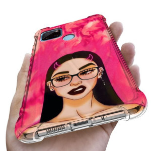 Etui Antishock do REALME C25Y Kwiaty Flower Wzory