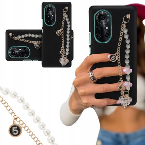 ETUI BLINK CZARNY MAT do HUAWEI NOVA 8 Perły Serce