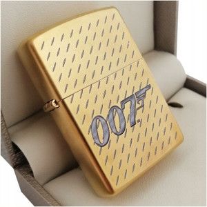 Złota Zapalniczka Benzynowa Zippo 007 Bond 24k