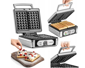 Gofrownica Moc 1400 W 2 Duże Gofry Regulacja Tempe