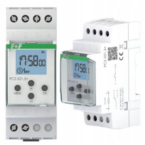 F&F Zegar Programator Tygodniowy NFC LCD 16 A